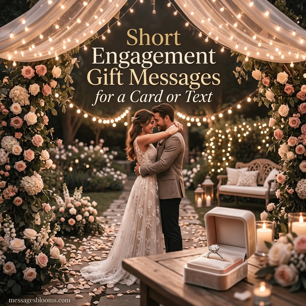 Short Engagement Gift Messages for a Card or Text
