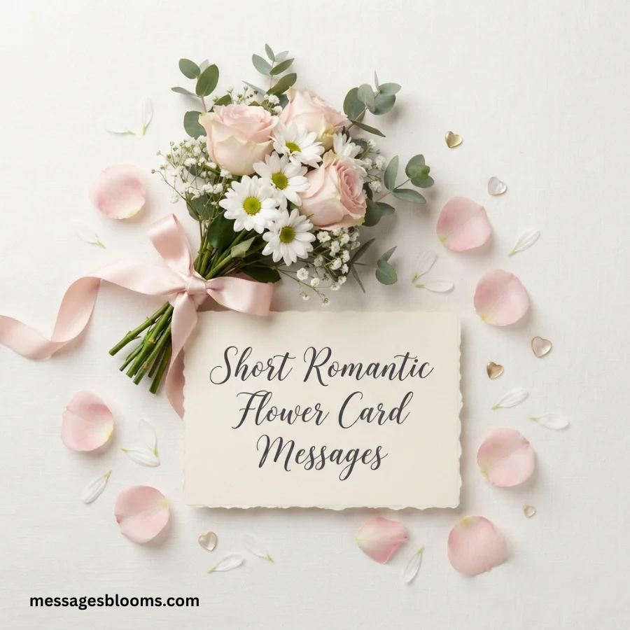 Short Romantic Flower Card Messages