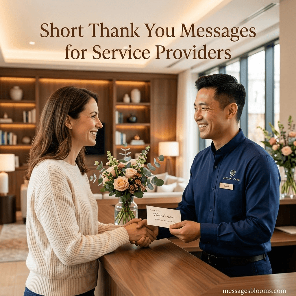Short Thank You Messages for Service Providers