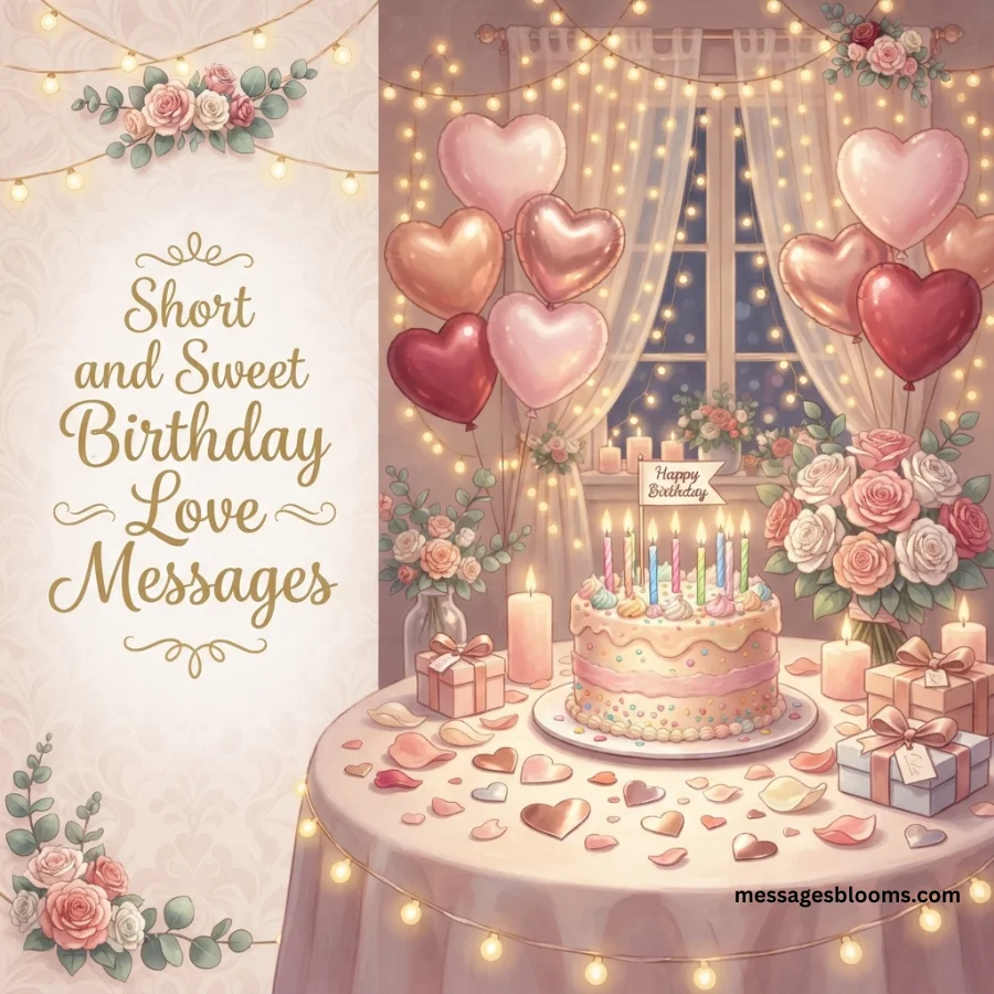Short and Sweet Birthday Love Messages