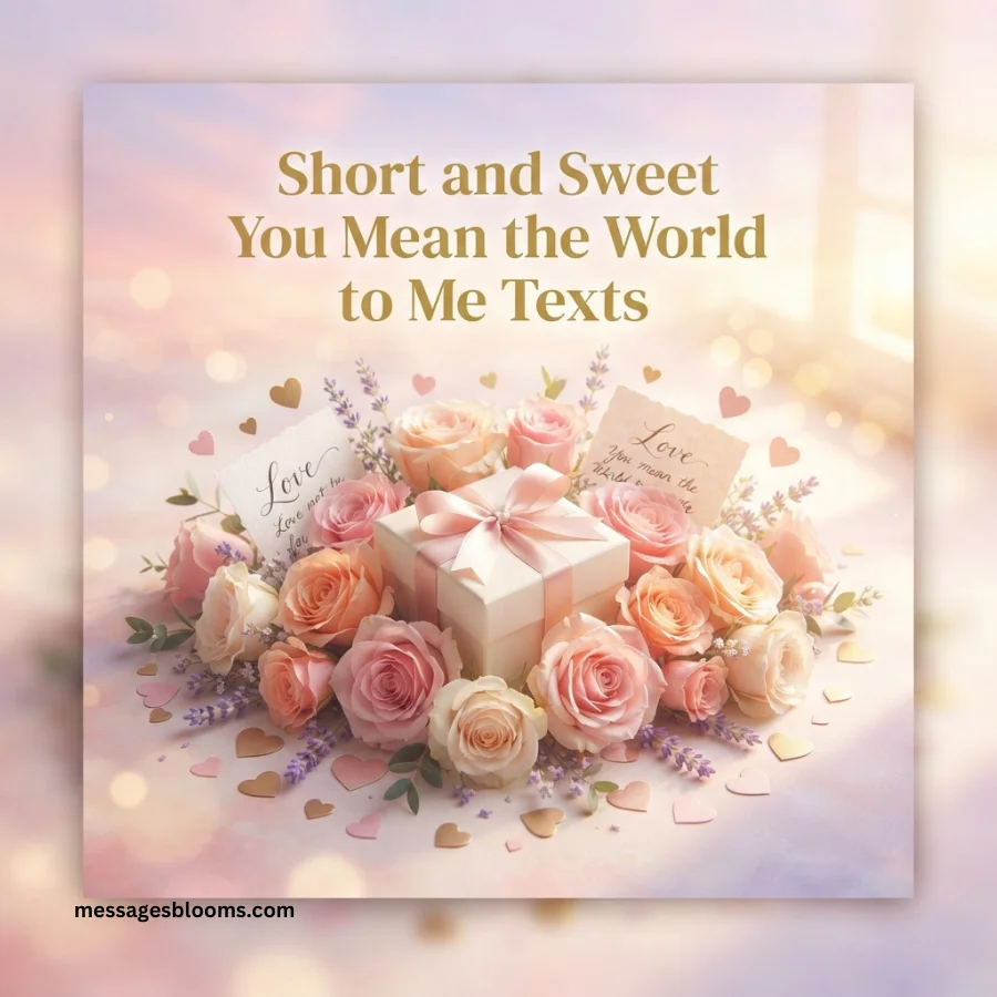 Short and Sweet You Mean the World to Me Texts