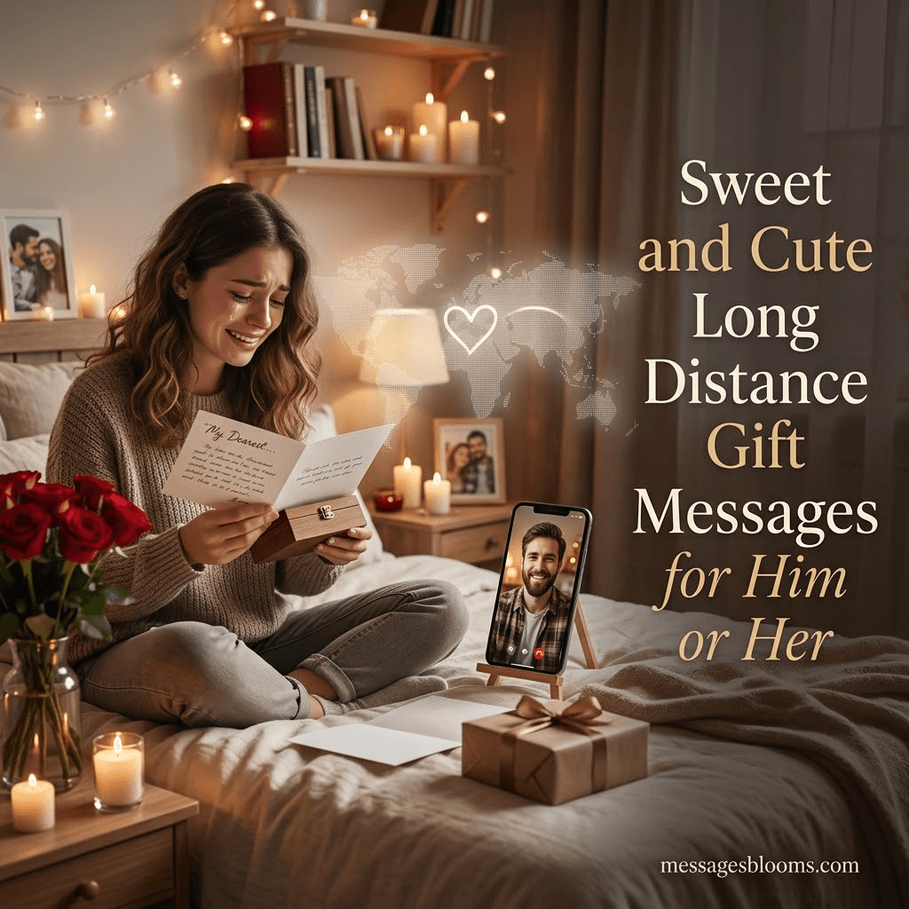 Sweet and Cute Long Distance Gift Messages for Him or Her
