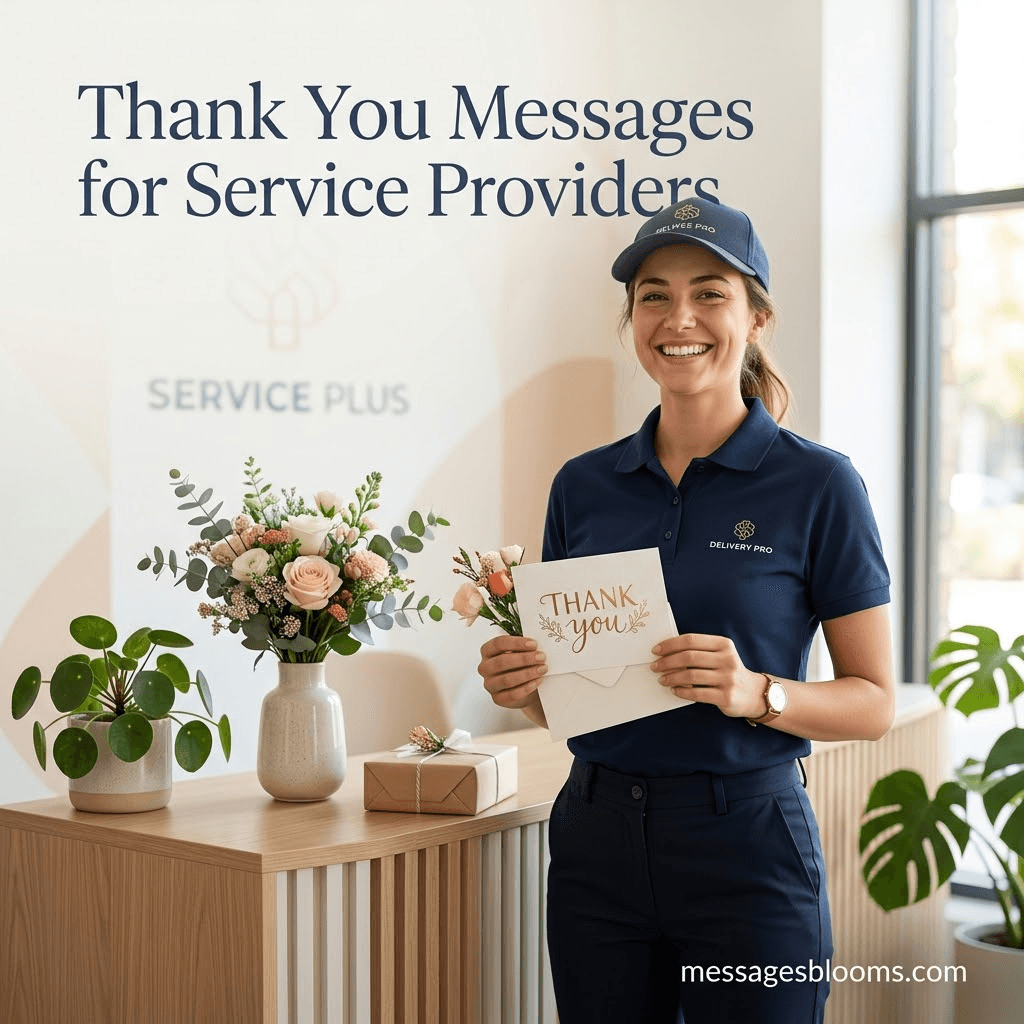 Thank You Messages for Service Providers