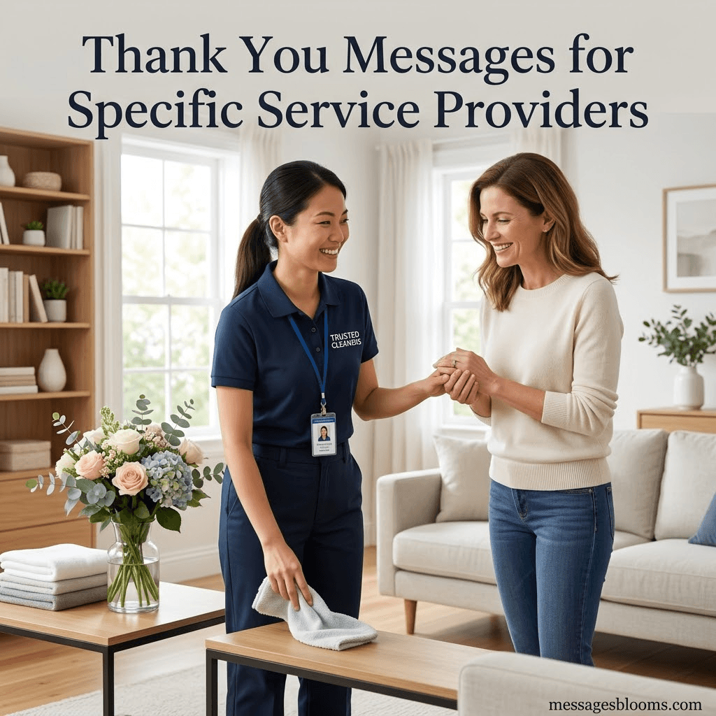 Thank You Messages for Specific Service Providers