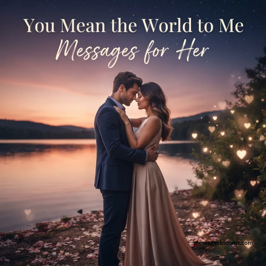 You Mean the World to Me Messages for Her
