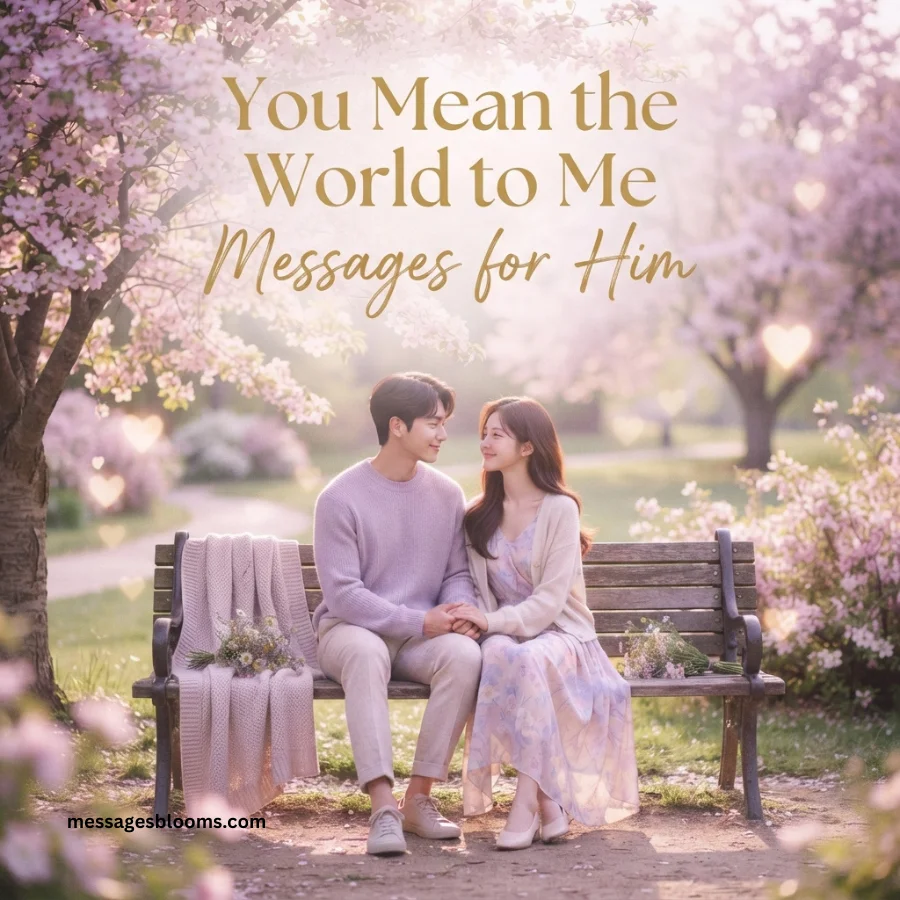 You Mean the World to Me Messages for Him